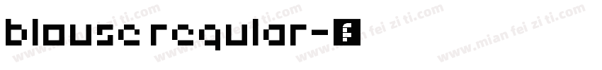 blouse regular字体转换